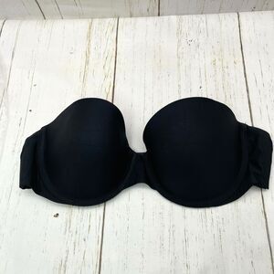 Victorias Secret Womens Bra Size 36B Black  Multi Way Strapless Underwire Padded